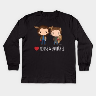 Love Moose & Squirrel - Supernatural Kids Long Sleeve T-Shirt